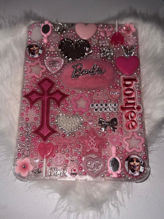Pink barb iPad junk case